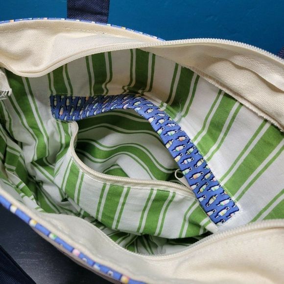 Vineyard Vines Marthas Vineyard Nautical Theme Medium Canvas Tote - Picture 5 of 7